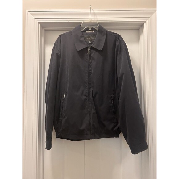 London Fog Collection Jacket Blue Soft Shell Collared Zip Pockets Lined Size XL - Picture 1 of 9
